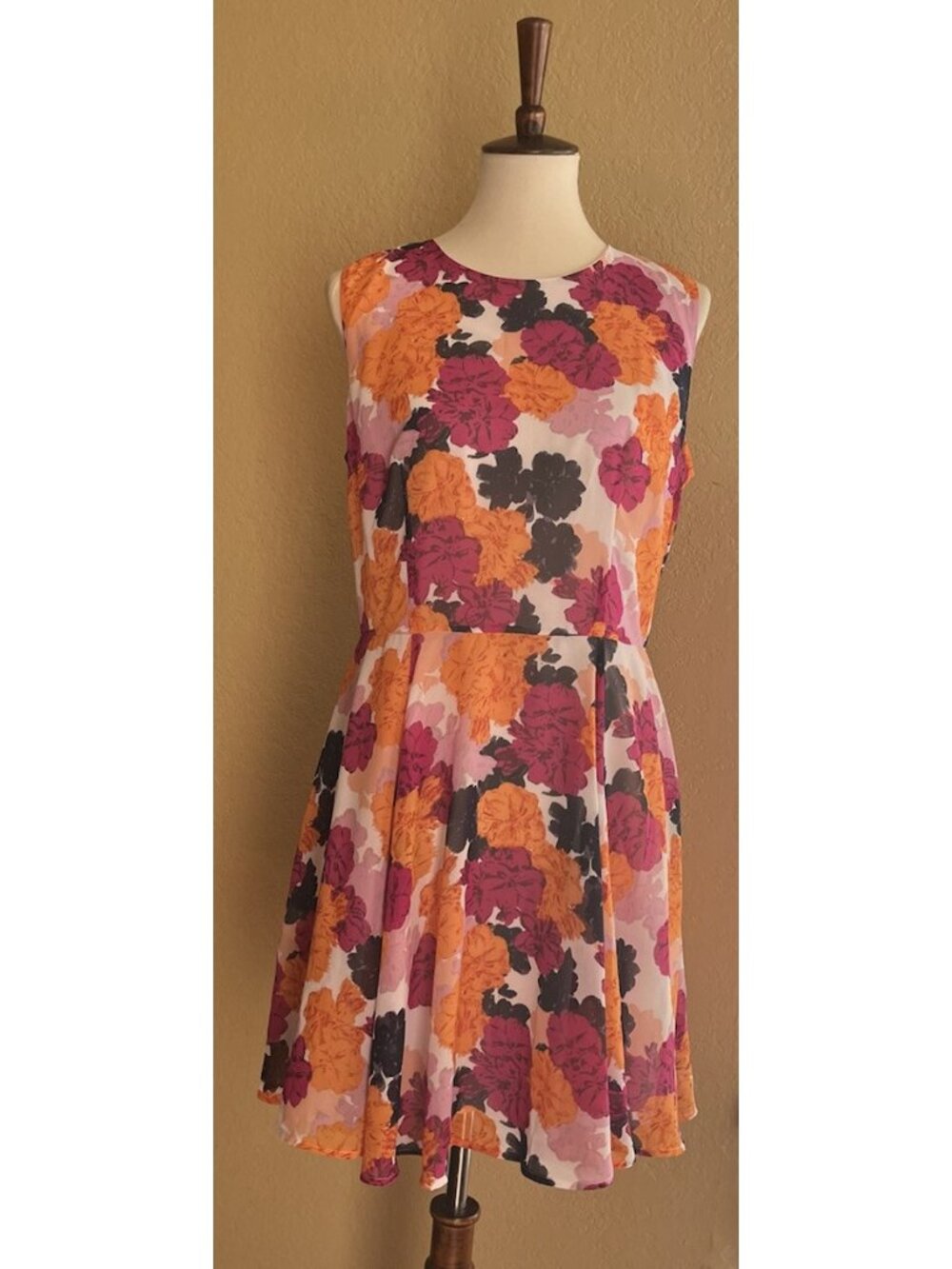 Maison Jules Fit & Flare Cocktail Dress Large Sleeveless - Picture 12 of 12